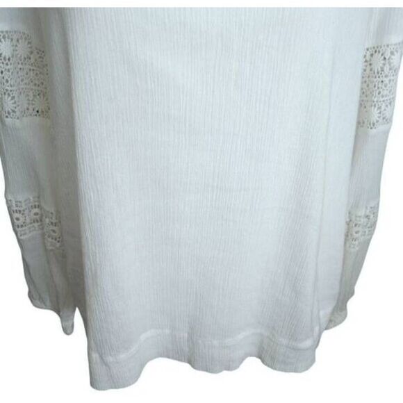 ELLA RAFAELLA WHITE EMBROIDERED PUFF LONG SLEEVE BLOUSES SZ.M EUC. - Picture 7 of 11